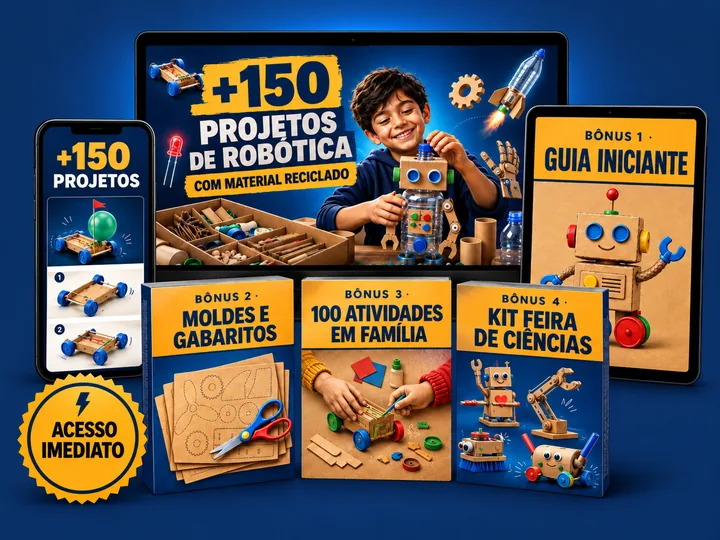 Plano Completo: guia +150 projetos, Central de Vídeos e 4 bônus